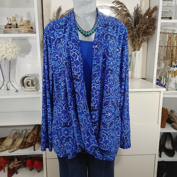 Classic Editions Blue Tunic Top Size XXL - Picture 3 of 12